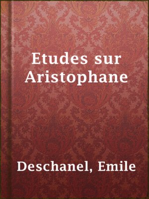 cover image of Etudes sur Aristophane